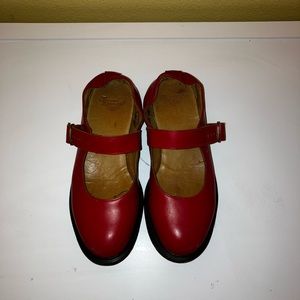 Doc Martens Womens Red Mary Janes, Size 8